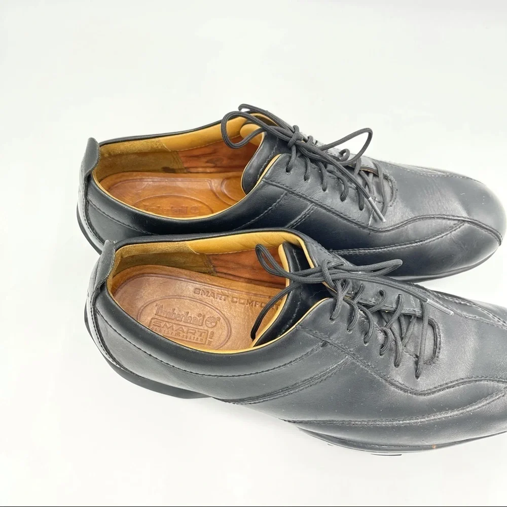 TIMBERLAND Smart Comfort System Black Leather Lace Up Shoes Men's